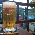 海と戯れた後のオリオンビールは格別